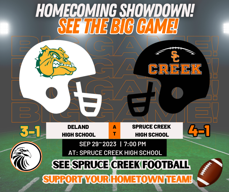 High School Football Game Scores 9/29/2023 - DeLand Bulldogs vs. Spruce Creek Hawks