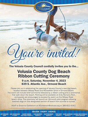 Volusia County's dog beach in Ormond Beach to open November 1.
