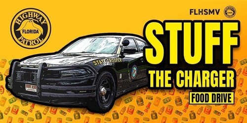 Florida Highway Patrol launches 'Stuff the Charger' food drive.