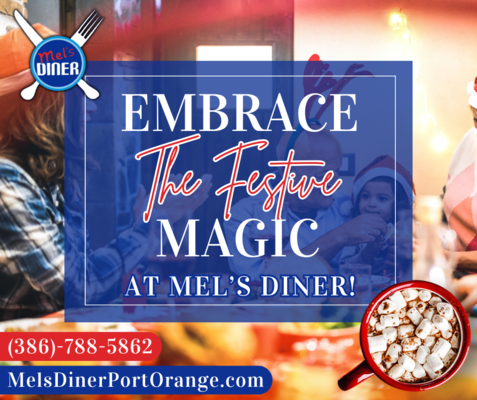Embrace the Festive Magic at Mel's Diner