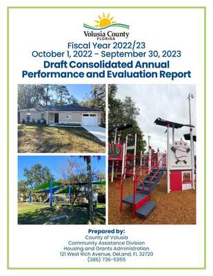 Volusia County seeks feedback on the 2022-23 CAPER report.