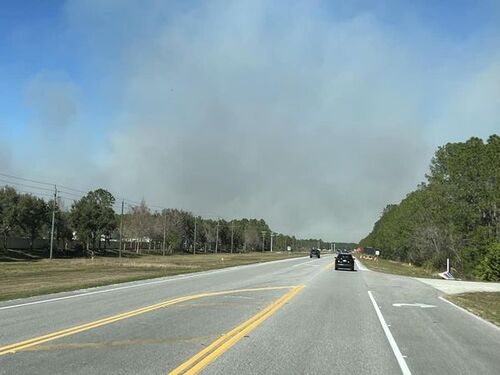 500-Acre Control Burn Causes Massive Cloud of Smoke
