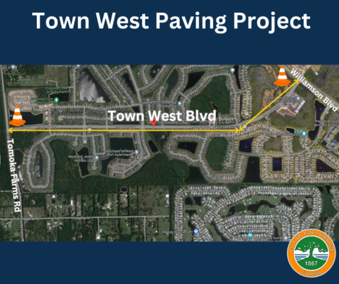 Town West Blvd Paving Project Begins Today