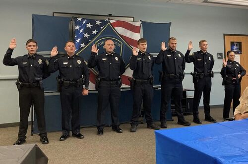 Seven New Officers Join the Force; Officer of the Year Honored